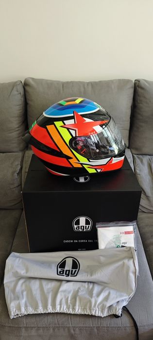 Capacete AGV K1 Replica Rodrigo – Tamanho S (Como Novo)