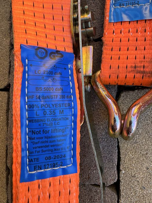 Стяжні ремні для кріплення вантажу б/в, 1шт