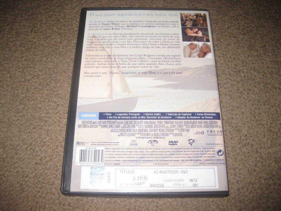 DVD "Ao Anoitecer" com Meryl Streep