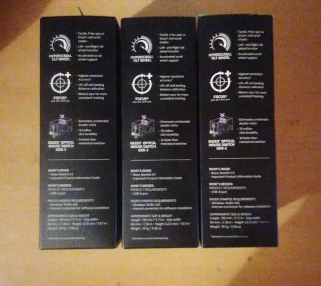 3 Ratos Gamer Razer Basilisk V3 selados