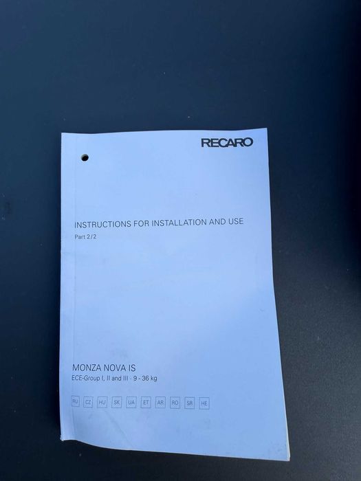Fotelik samochodowy RECARO MONZA NOVA IS