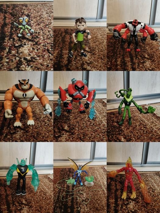 Gruchot Ben 10 z figurami i zegarkiem na rękę