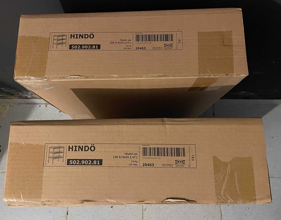 1 Estante de aço HINDO, cinza, p/ interior/exterior