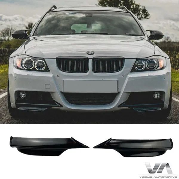 SPLITTERS FRONTAIS LIPS SPOILERS PALAS ABAS FRENTE LÂMINAS BMW Série 3 E90 E91 PACK M PERFORMANCE PRE LCI / LCI