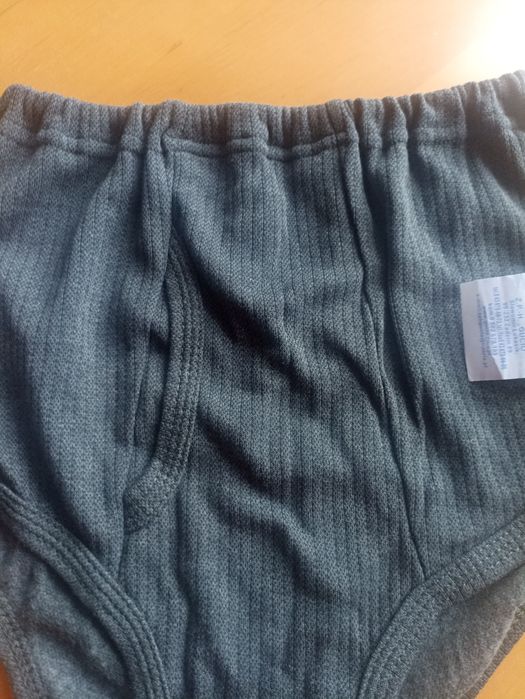 Męskie, ciepłe, popielate, slipy męskie XL