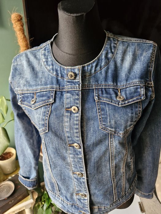 Katana jeansowa M bez kołnierza elastyczna MBJ Jeans