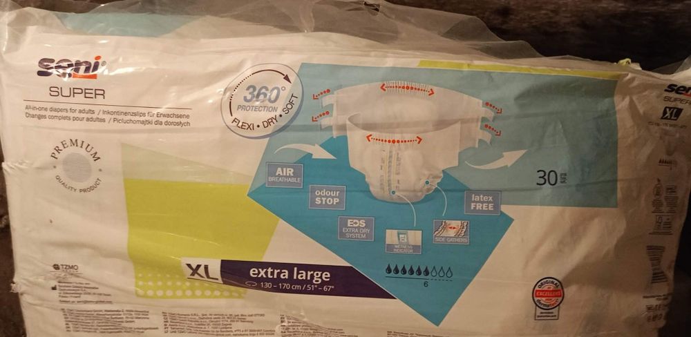 Pieluchomajtki na rzepy XL