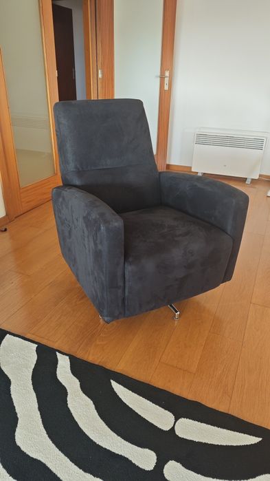 Cadeirão Poltrona Sofá Pele Pêssego Vintage