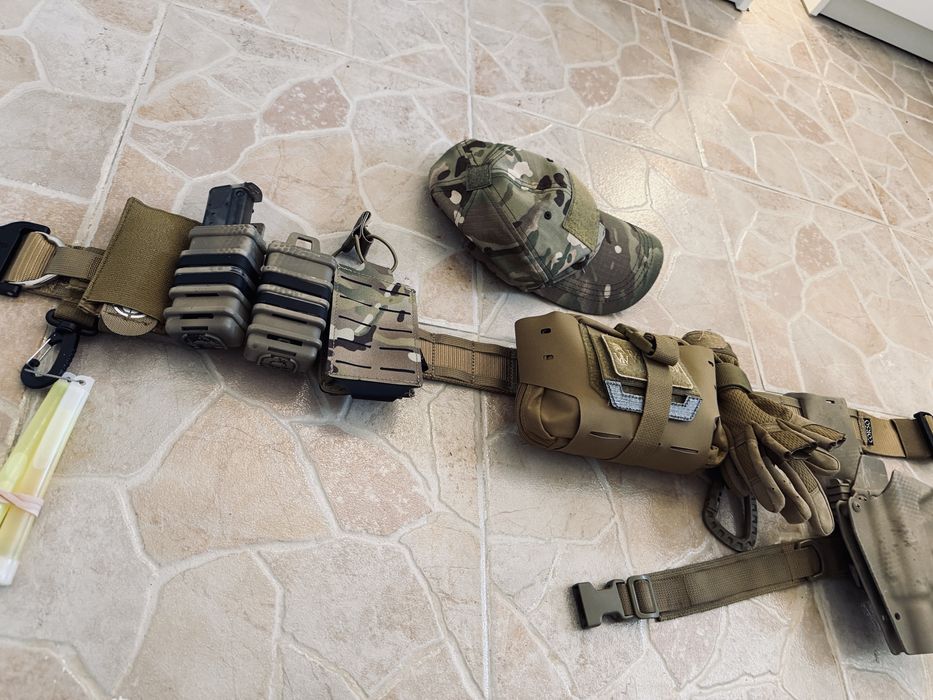 Cinto completo airsoft coldre g19 com lanterna