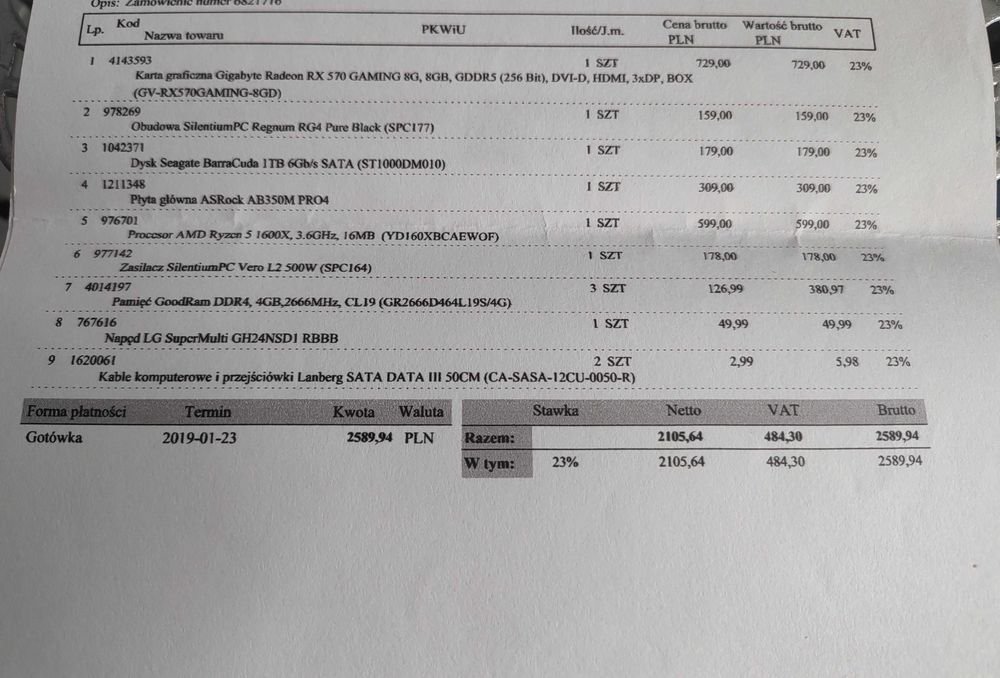 AMD Ryzen 5 1600X 6 rdzeni 4.0Ghz Turbo