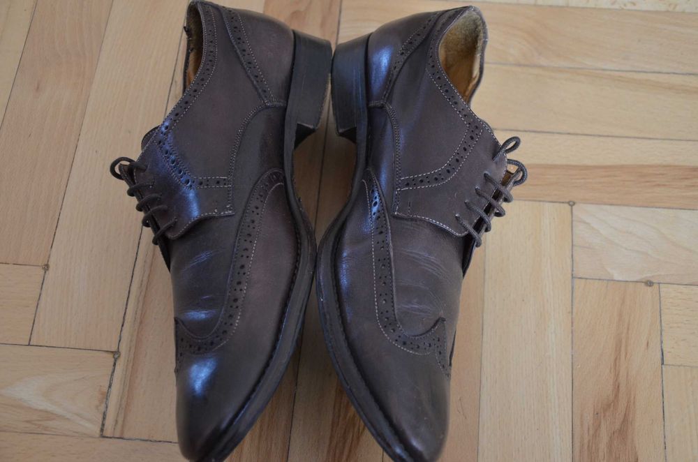 Buty brogsy wizytowe Florsheim 44 wkł.29,5 całe ze skóry Made in Italy
