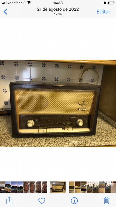 Rádio e Gira Discos Grundig antigo