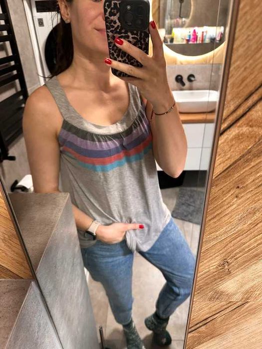 Szara koszulka bluzka na ramiączkach Tom Tailor L/XL