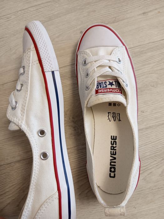 Жіночі текстильні кеди Converse All Star Ballet Lace (Оригінал) — Білі