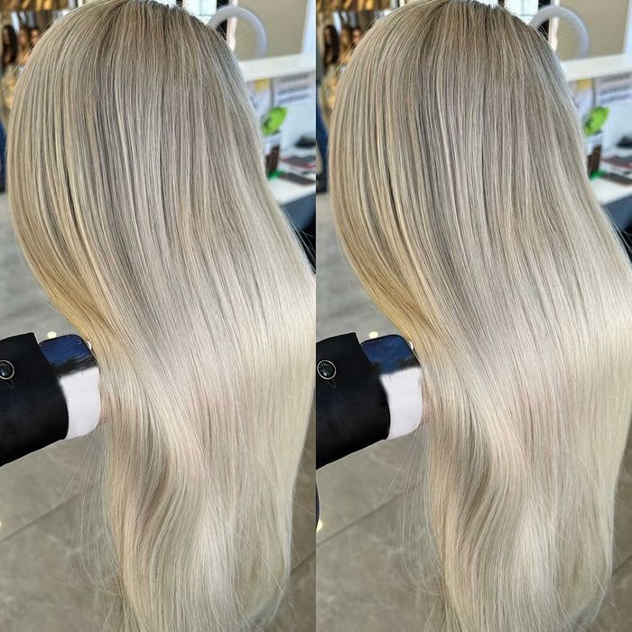 Peruka z Brazylijskich ludzkich włosów 100% naturalna Blond
