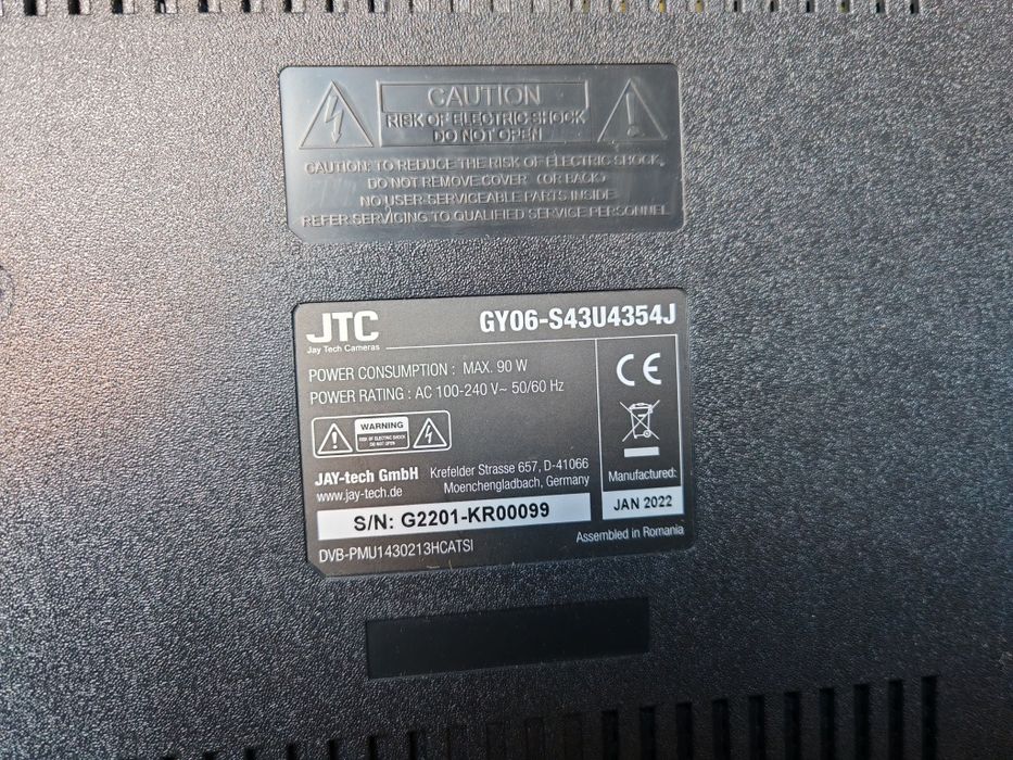 Телевизор на запчасти JTS GY06 S43u4354j J