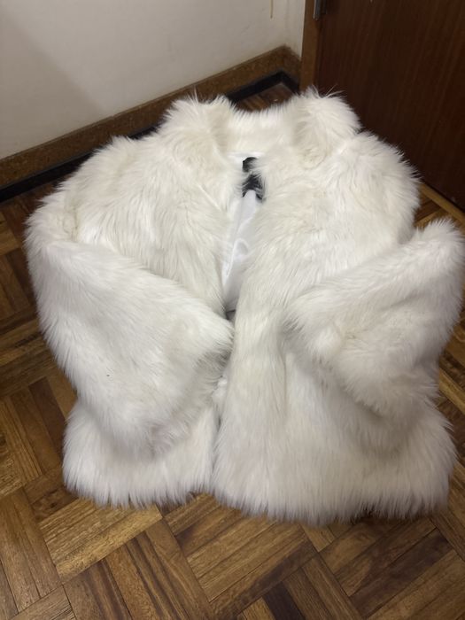 Casaco de pelo branco Denny Rose