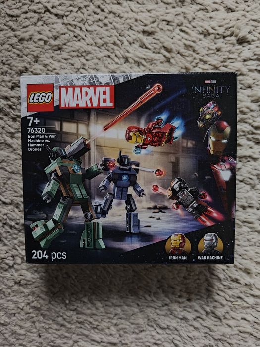 Lego Marvel Super Heroes 76320 Iron Man i War Machine vs drony Hammera