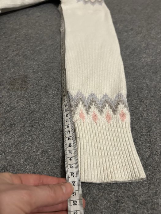 Świąteczny sweter damski S Boden #norweskiwzor wełniany biały