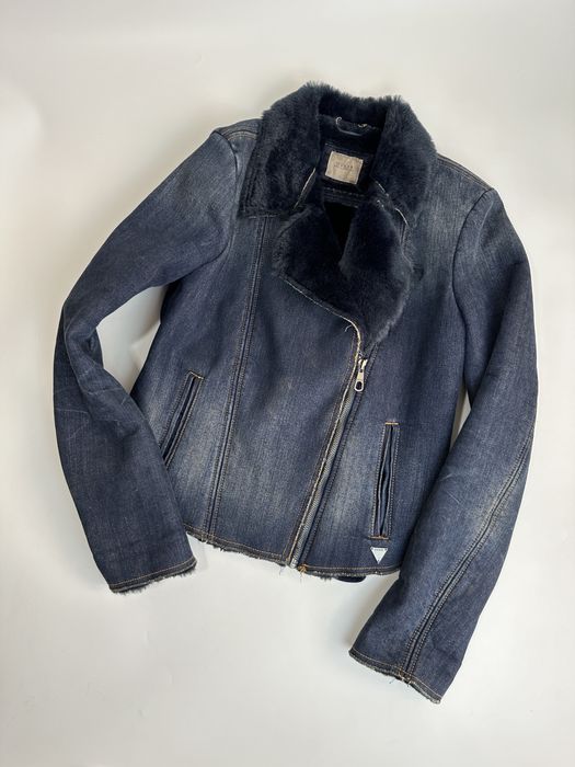 Джинсова куртка з хутром Guess, s-m