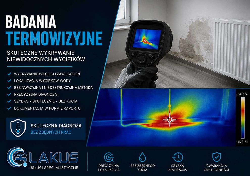 Termowizja - badania termowizyjne, lokalizacja wycieków