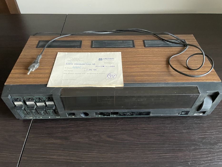 Unitra Diora Amator Stereo 2 karta gwarancyjna
