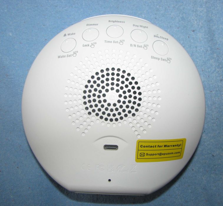 Детский будильник с ночником apuzom m5  для детей белый шум