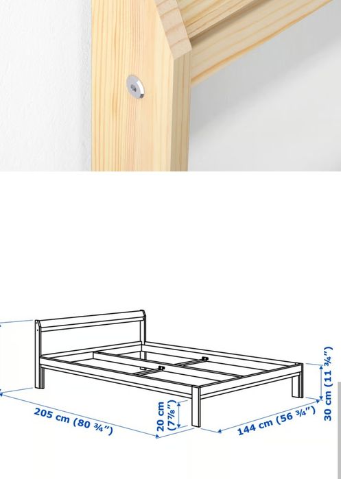 Cama casal 140x200 IKEA + Estrado original IKEA