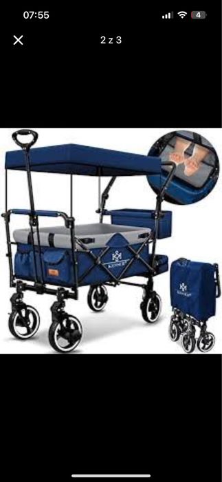 Wózek KESSER na wakacje dla dzieci z daszkiem KESSER