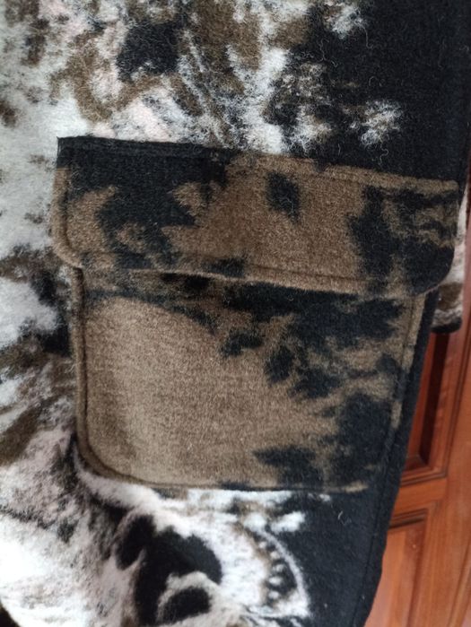 Casaco de lã Escorpion cinza e verde mesclados XL