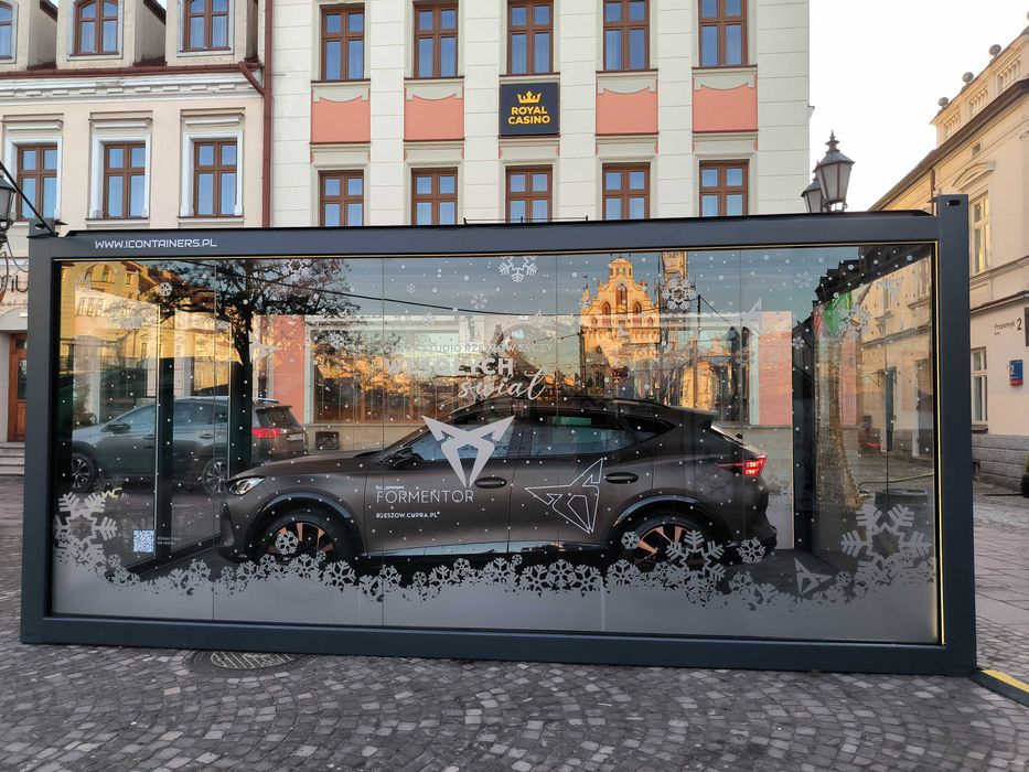 Kontener Pawilon ekspozycyjny, Handlowy, Biurowy, na samochód, targi