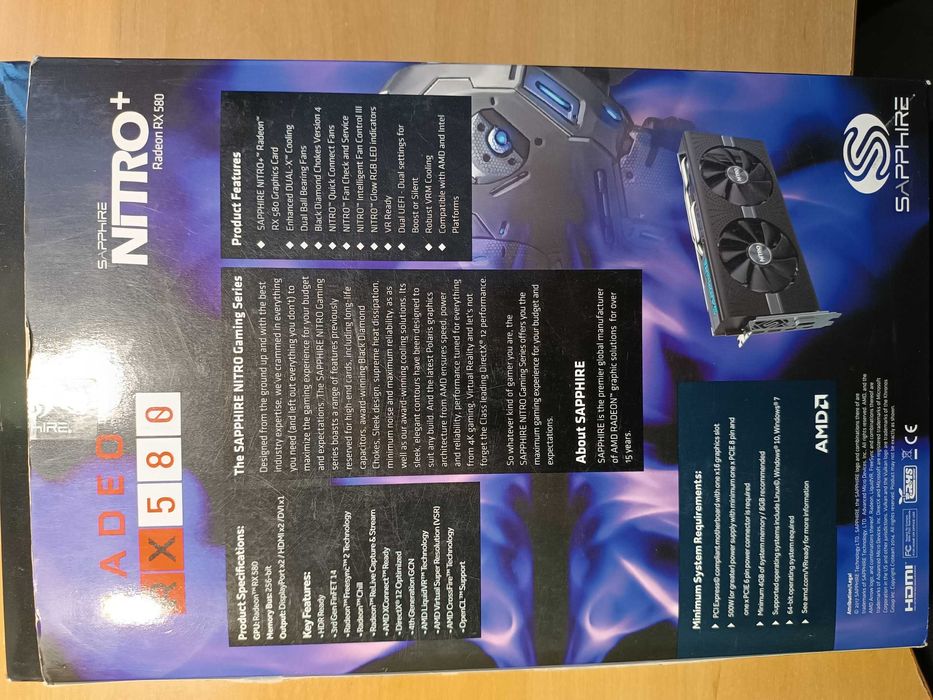 Відеокарта Sapphire Nitro+ Rx 580 8gb gddr5