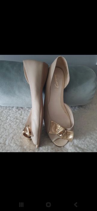 Baleriny skórzane NOWE