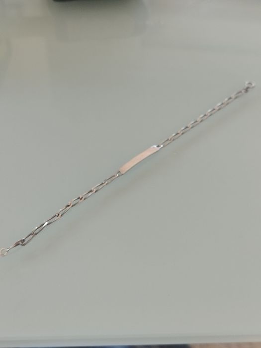 pulseira de identificação em prata de lei 925, também conhecida como p