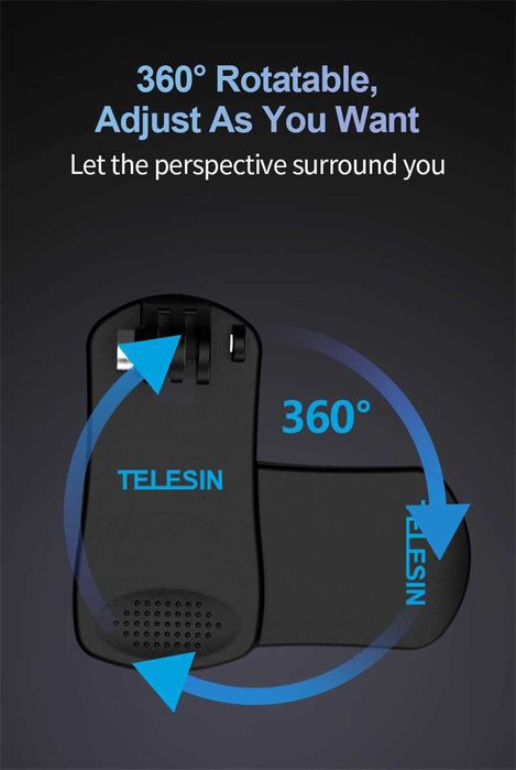 Uchwyt TELESIN 360° Obrotowy klips do plecaka