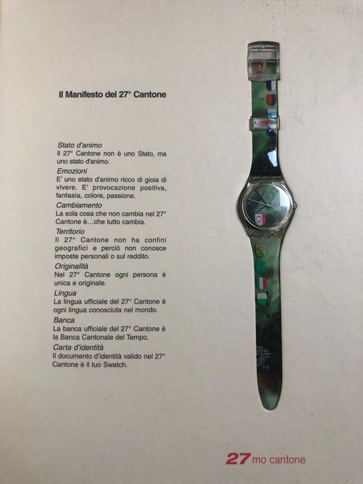 Swatch 27 Cantões com Livro