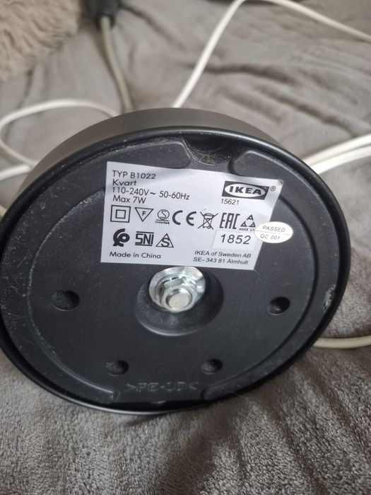 IKEA KVART lampa biurkowa czarny Maks.: 7 Wat