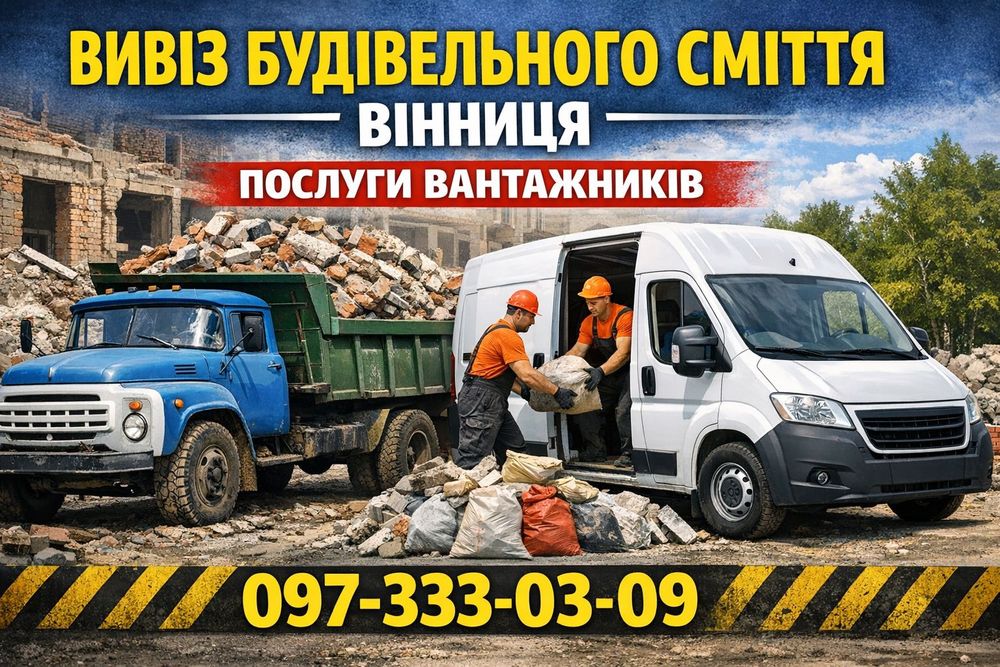 Вивіз сміття старі меблі дерево вікна двері вивезення гілля грузчики