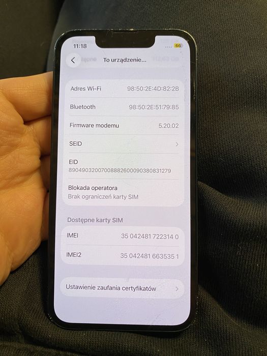 Iphone 13 Mini 128 GB 88% Kondycji