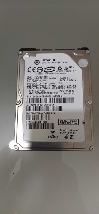 Disco duro HDD 250 GB Hitachi 5400rpm
