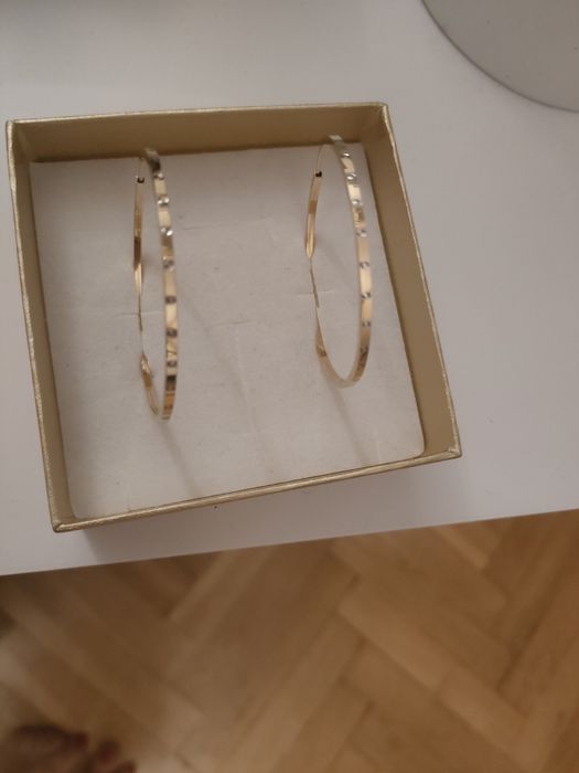 Piękne kolczyki kółka 5 cm 585