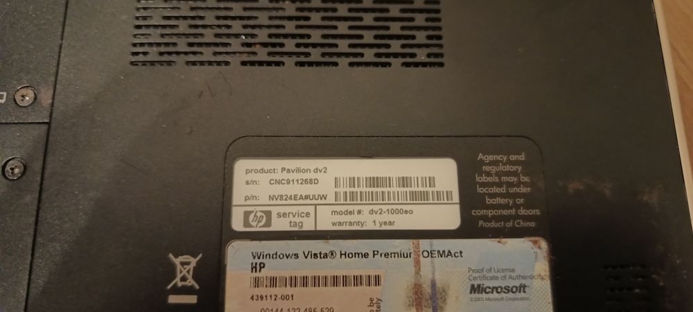 Netbook HP pavilion dv2