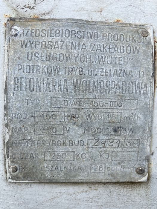 Betoniarka 250.