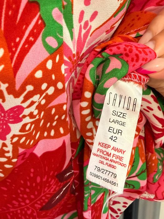 Bluzka na ramiączka w kwiaty Savida XL