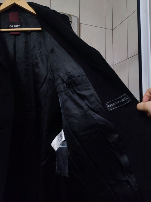 Kurtka płaszcz XL Gil Bret wełna kaszmir cashmere czarny 48 płaszczyk