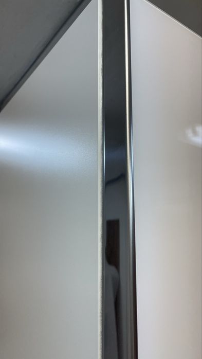 Szafa KLER ,przesuwna  białe  szkło z lustrem