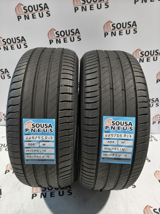 2 pneus semi novos 225-55R17 Michelin - Oferta dos Portes