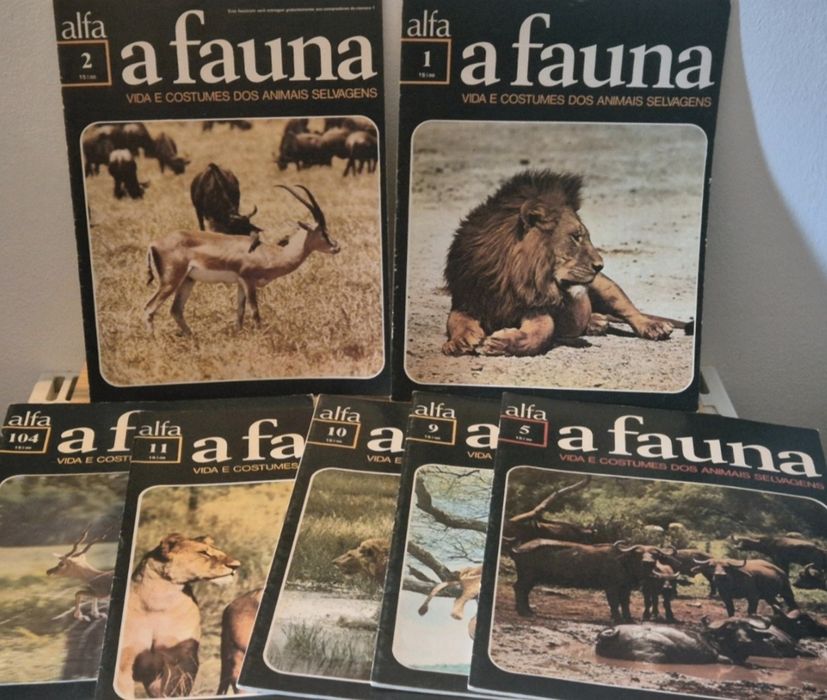 Revistas antigas a fauna