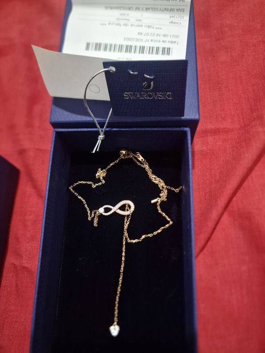 Conjunto anel e fio infinito Swarovski