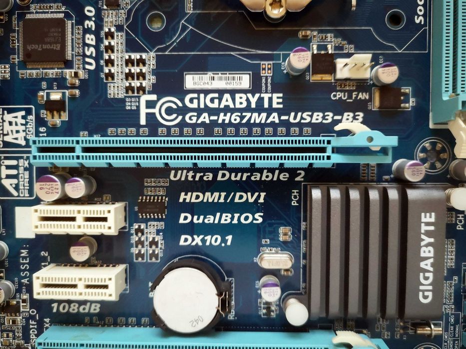 Материнська плата Socket LGA1155   GIGABYTE GA-H67MA-USB3-B3